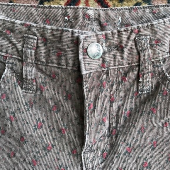 Free People Ditsy Floral Corduroy Skinny Jean - Picture 5 of 7